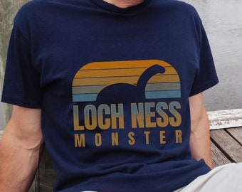 Unisex t-shirt, Loch Ness Monster Retro t-shirt
