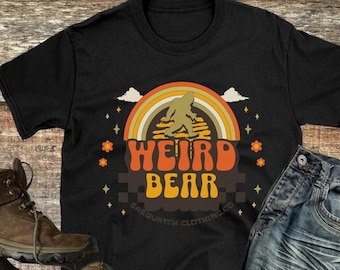 Unisex t-shirt, Retro Weird Bear Bigfoot t-shirt