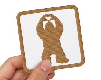 Gestickte Aufnäher, Big Foot Love Gestickter Aufnäher