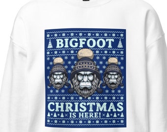 Unisextröja, Ful jultröja, Festlig tröja, Bigfoot-tröja, Överdimensionerad tröja, Mysig tröja, Jultröja,