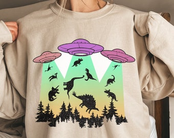 Unisex Sweatshirt, Women's Sweatshirt, Soft Sweatshirt, Funny Graphic Shirt, UFO Sweater, Artistic Sweatshirt, Winter Sweatshirt
