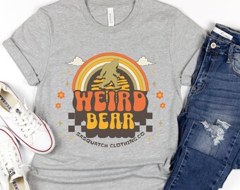 Unisex t-shirt, Retro Weird Bear Bigfoot t-shirt