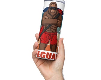 Kubek ze stali nierdzewnej, kubek Bigfoot Lifeguard z metalową słomką