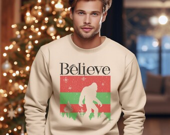 Unisex Sweatshirt, Bigfoot Holiday Sweatshirt
