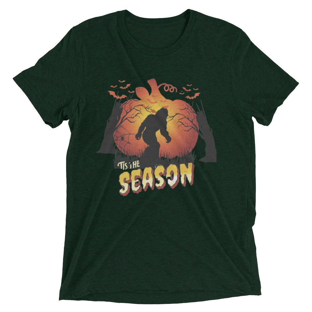 Discover Short sleeve t-shirt, Tis the Season Halloween Shirt, Bigfoot Halloween Shirt, Autumn Shirt, Funny Halloween Shirt, Trick or Treat Shirt,