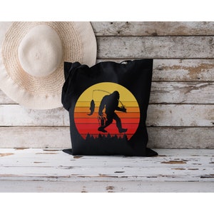 Tote Bag, Wiederverwendbare Tasche, Strandtasche, Bigfoot Tasche, Arbeitstasche, Angeltasche, Buchtasche, Einkaufstasche, Strandtasche, Camping Tote, See Tasche