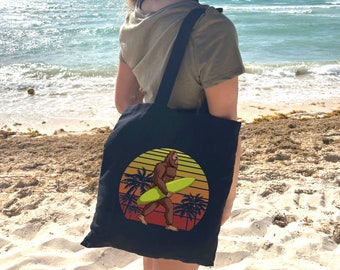 Eco Tote Bag, Bigfoot Tas, Strandtas, Herbruikbare Shopping Tote, Bigfoot Cadeau