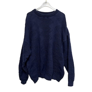 Jantzen Sport Vintage 80s Navy 100% Cotton Sweater XL