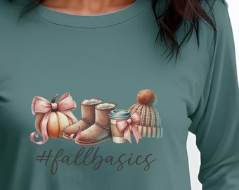 Fall Basics Long Sleeve Comfort Colors T-Shirt – Pumpkin Spice Graphic Tee
