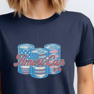 Ameri-can Patriotic Beer Can T-Shirt – USA Flag, 4th of July Tee