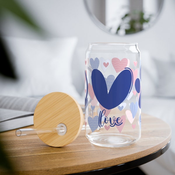 Peace Love & Dogs 16oz. Tumbler Cup - Peace, Love, and Dogs Design for Fur Mamas | Dog Lover Gift | Pet Parent Glassware | Rescue Mom