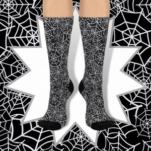 Skull Pattern Fishnet Tights, Black Halloween Tights 