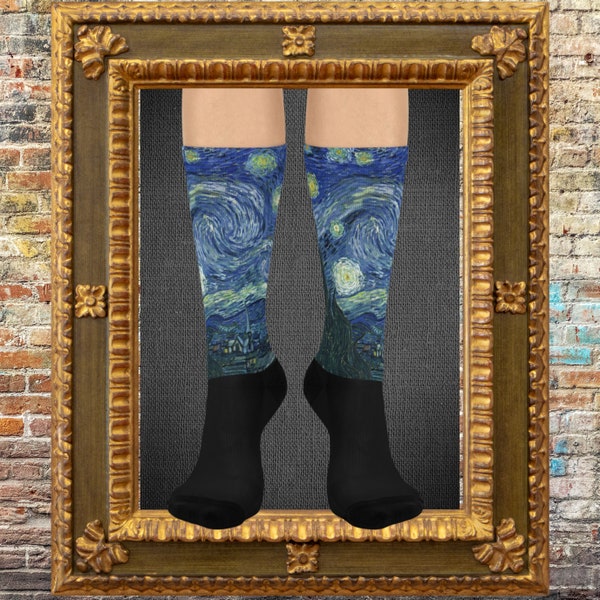Starry Starry Night by Vincent Van Gogh Crew Socks