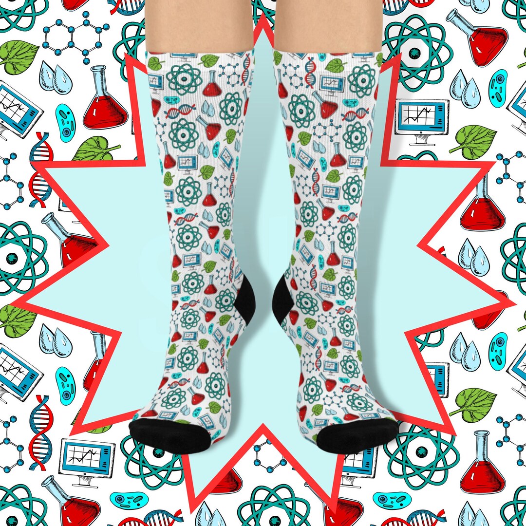 Science Socks, Chemistry Socks, STEM Socks, Physics Socks, Biology