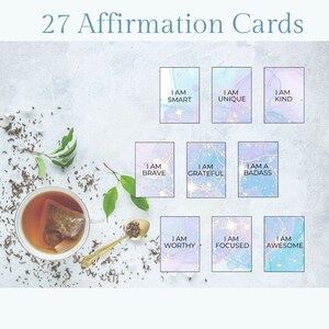Cartes d'affirmation imprimables mystiques pour la santé mentale, cartes de pensée positive imprimables pour le bien-être mental, affirmations de thérapie