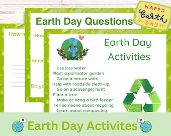 Earth Day Printable, Earth Day Activity, Celebrate Earth Day, Kids Earth Day
