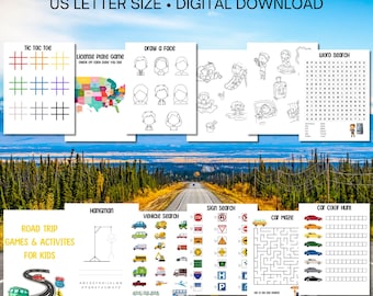 Travel Fun with Printable Games for Kids, Car Games for Trips, Adventures with Kids, Printable Car Games, Road Trip Fun, Travel Printables
