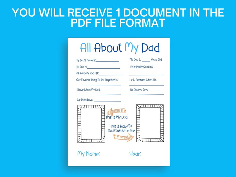 All About Dad Interview Printable, Last Minute Father's Day Gift, Fun ...