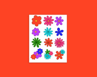 Digital Flower Stickers Download - PNGs and GoodNotes