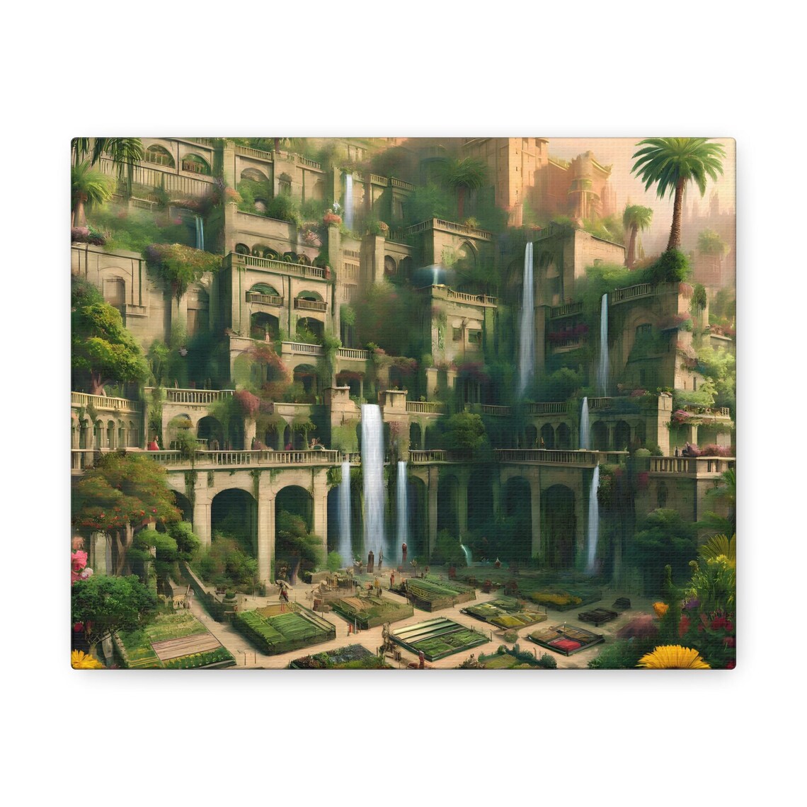 Mystical Gardens of Babylon - Fantasy Canvas Art Print - Etsy