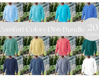 Comfort Colors 1566 Mockup BUNDLE, Men 1566 Sweatshirt, Comfort Colors Mockup, Black Men Mock, Model Sweatshirt Mockup