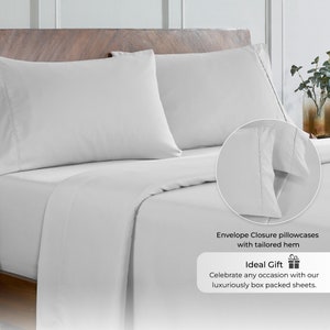 Experience Luxury and Comfort with our Wrinkle Free 4 Piece Sheet Set - Soft Bedding for a Dreamy Sleep