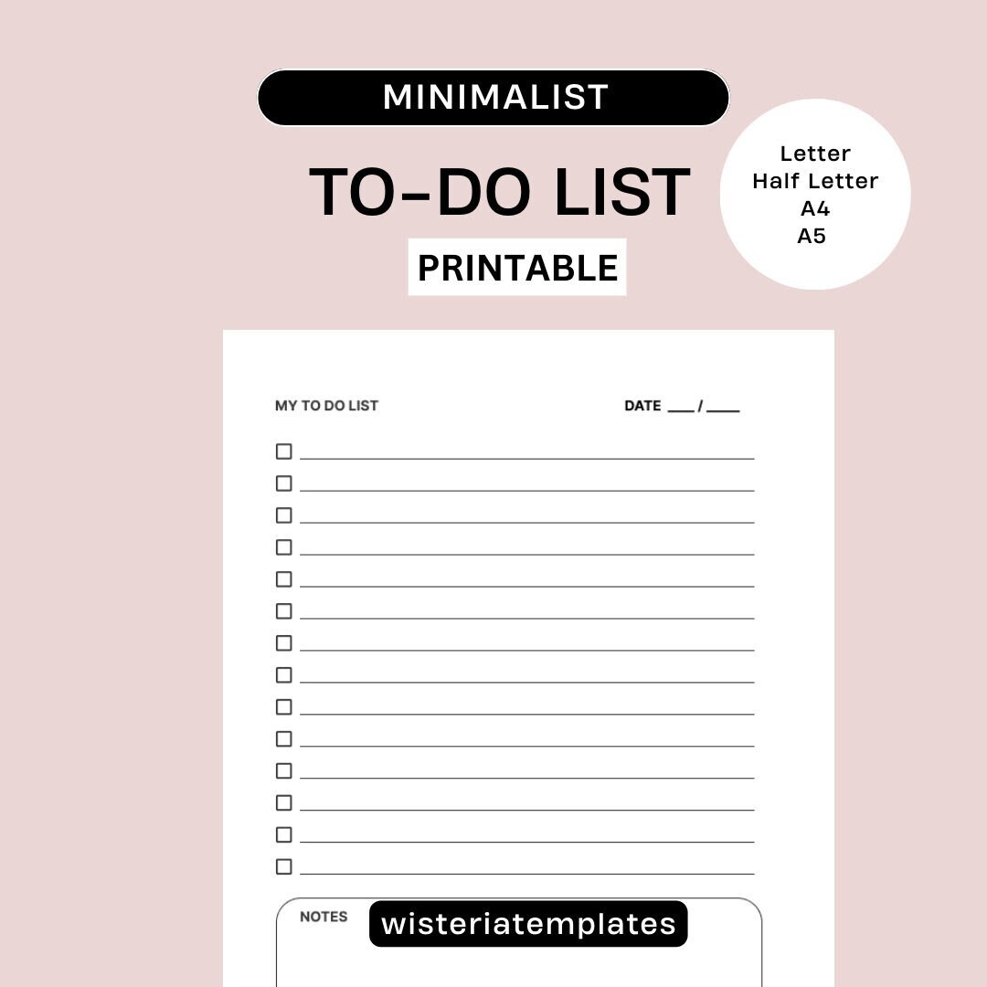 To Do List, Printable Todo List, House to Do List, Daily to Do List