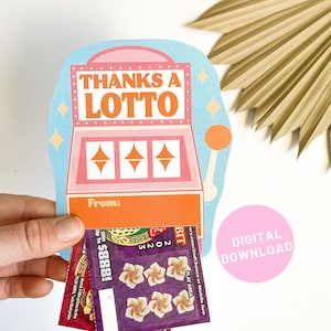 Prezent z podziękowaniem, los na loterię lub uchwyt na pieniądze, automat do gry, wkładka do karty Lotto, prezent z podziękowaniem dla współpracowników, uchwyt na kartę podarunkową dla przyjaciół