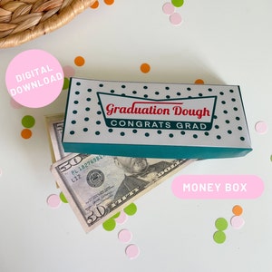 Mini tirelire cadeau de remise des diplômes, porte-monnaie, pâte de remise des diplômes, drôle de carte pour les amateurs de beignets, insert de tirelire