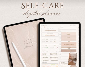Self-Care Digital Planner: Undated, Monthly, Weekly, Daily (PDF) - for GoodNotes, Notability