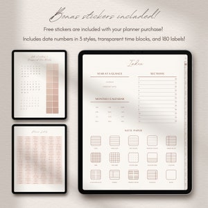 Basic Digital Weekly Planner Undated Monthly & Weekly Planner Boho Minimalist Planner for iPad, Android tablet, GoodNotes, Notability zdjęcie 9