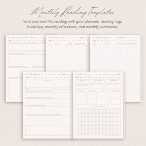 Digitales Lesetagebuch Wiederverwendbares minimalistisches Boho-Leseplaner-Tagebuch mit Buchrezension für iPad, Android-Tablet, GoodNotes und Notability Bild 6