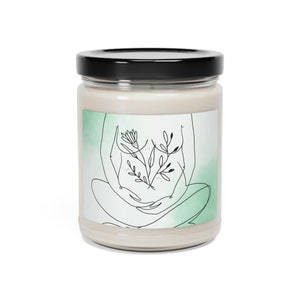 Pregnant Minimalist One Line Drawing Candle, Women&#39;s Empowerment, Pregnancy Art Candle, Gift for Her, Baby Shower Gift