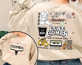 Luke Combs Bullhead Sweatshirt, Luke Combs Sweatshirt, Country Music Shirt, Luke Combs Tee, Music Concert Shirt, Combs Tour, Combs Concert