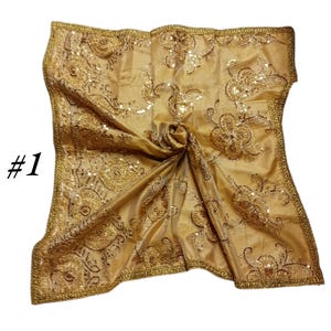 Handkerchiefs for soup tureens and decorating thrones. A wide variety of colors allegorical to each saint. Lined with satin fabric.