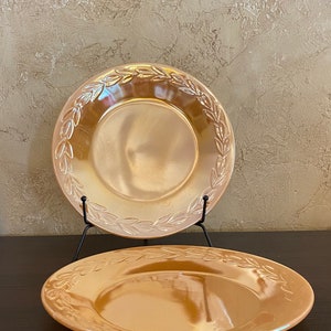 Vintage Fire King Peach Luster Laurel Plates