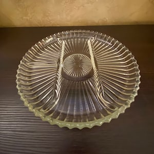 Vintage Indiana Glass Divided Serving Platter