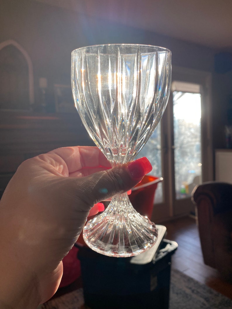 Mikasa Park Lane Crystal Wine Glasses Set of Two Etsy