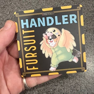 Fursuit Handler Furry Con Badge