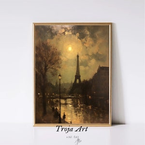 TROJA’S PICK (special discount)  PRINTABLE Dusk in Paris Oil Painting  | Art Painting Downloadable Prints | Digital print