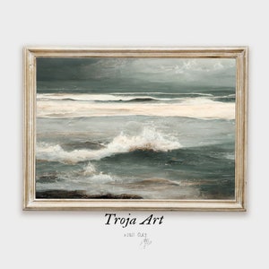 TROJA’S PICK (special discount)  Vintage Coastal Seaside Painting | Downloadable Wall Decor | PRINTABLE Wall Art, Beach Home Decor