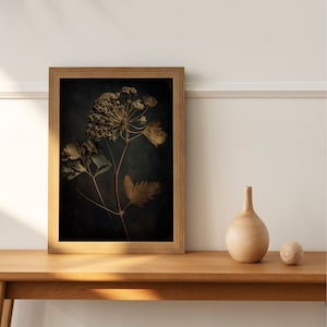 Moody Botanical Digital Print PRINTABLE Dark Academia Decor Digital Wall Art Print Dark Wall Antique Cottagecore Witchy