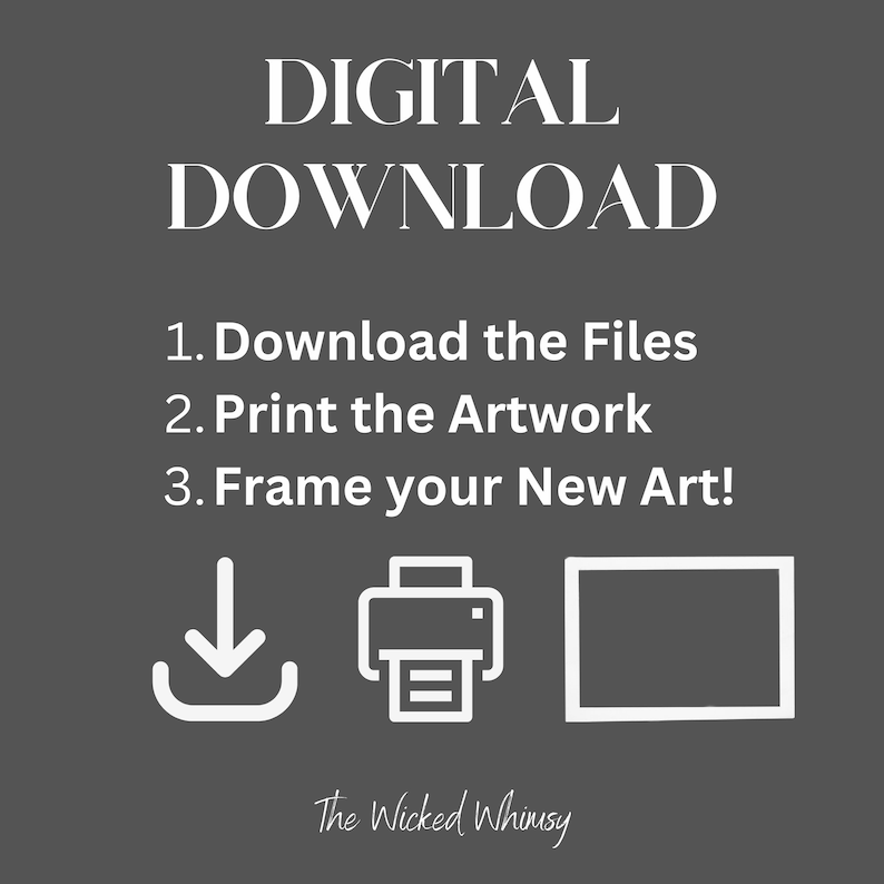 Moody Botanical Digital Print PRINTABLE Dark Academia Decor Digital