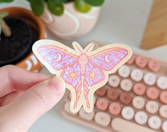 Celestial Moth | Holographic Waterproof Sticker