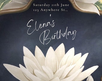 White Lotus Themed Party Invitation