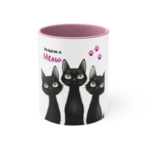 Three Cats Ceramic Mug - Perfect Gift for Cat Lovers - Cat Coffee Cup, Accent Coffee Mug, 11oz