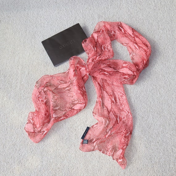 Gucci by Tom Ford SS2000 Python Print Scarf - image 3