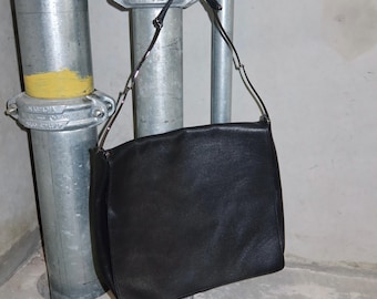 Cuffz Rare Black Leather 'barfly' Bag - Etsy
