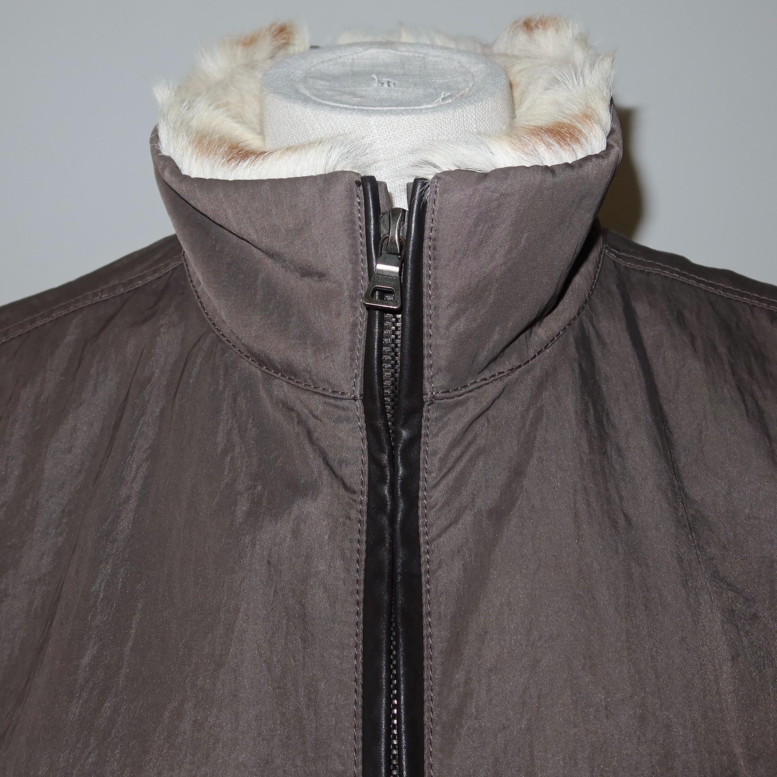 Prada Sport Goat Fur Lined Coat - Etsy