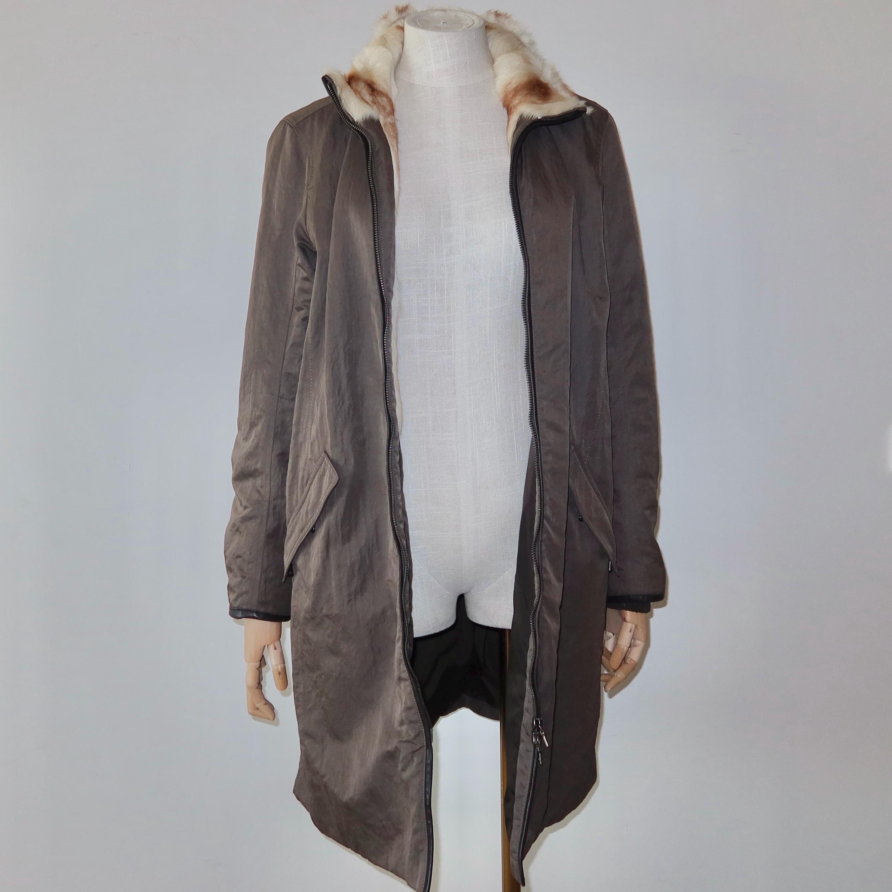 Prada Sport Goat Fur Lined Coat - Etsy